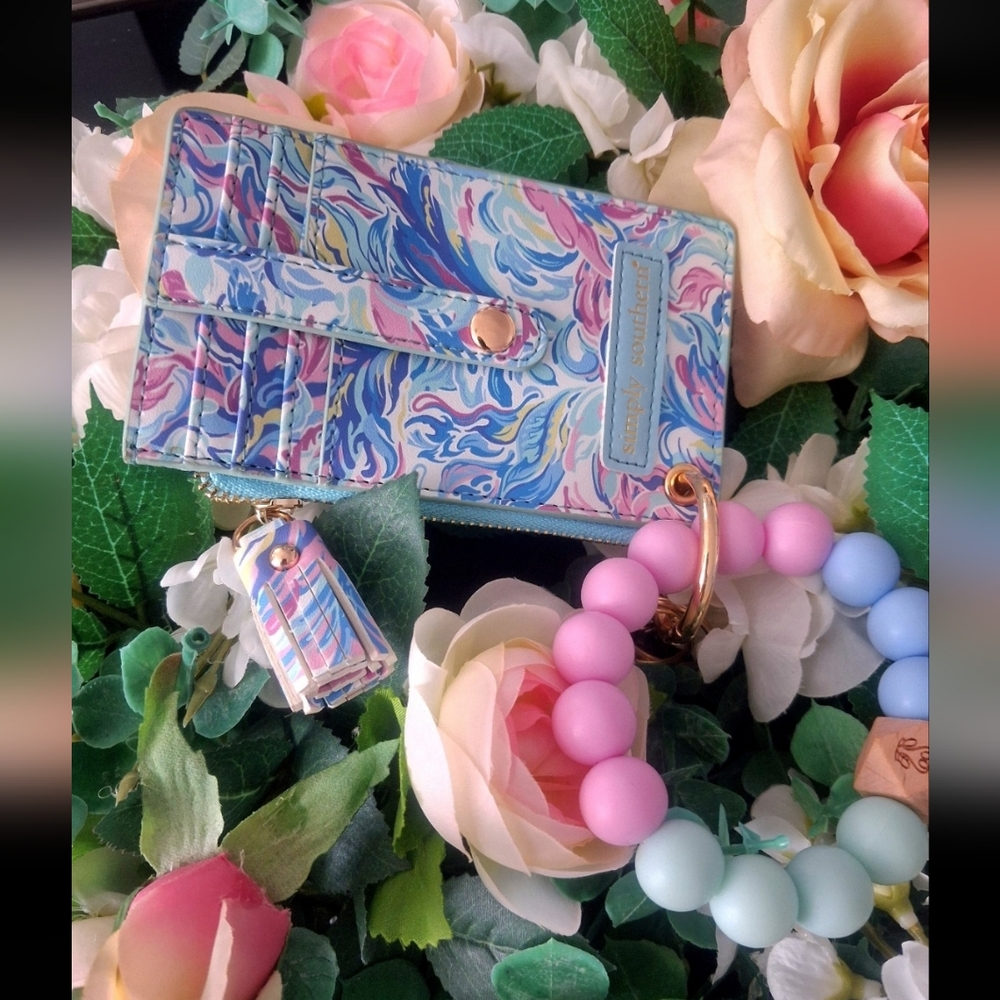Simply Southern Swirl Key & Card Holder with Pastel Beads
